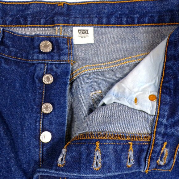 VTG Levi's 501XX Mens 34X34 Denim Jeans Straight Leg Button Fly @R Tag CW1205 - Picture 2 of 10